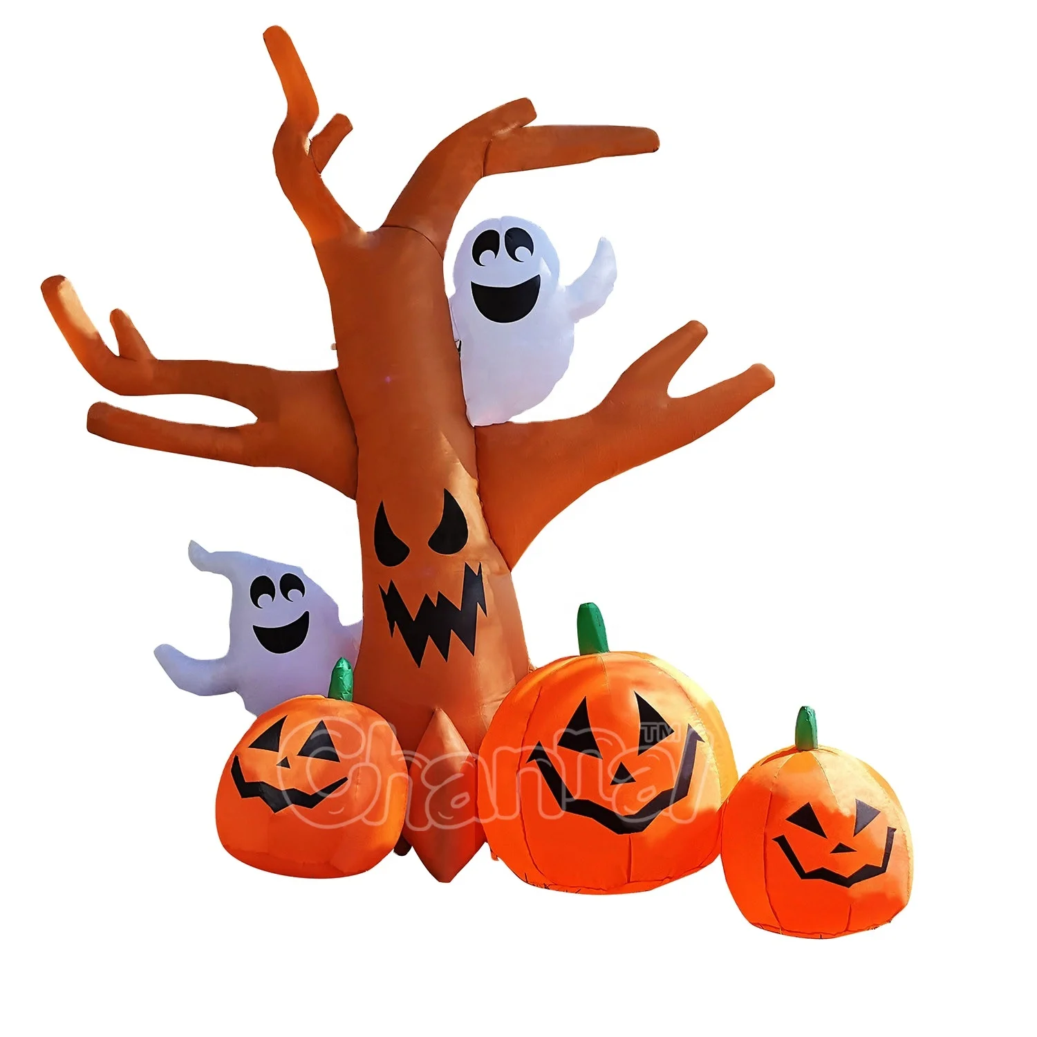ghosts and pumpkins halloween inflatable dead tree with ghost holiday decorations