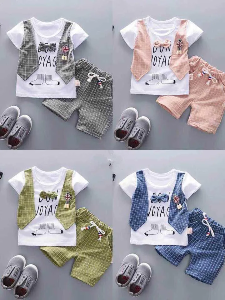 Wholesale Fashion Kids Clothes Set 2-3 Years Kids Clothing 4-5 Years Casual Toddler Outfit Bulk for Baby Boy Boy Dress Formal