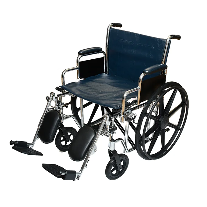 Extra-Wide Seat Wheelchair with Aluminum Footplate for Heavy-Duty Needs