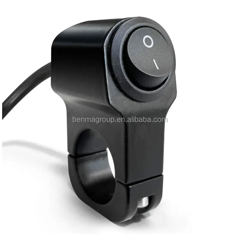 22mm 7/8 Waterproof Three-position Aluminum Retro Motorcycle Handlebar Headlight Switch Moto