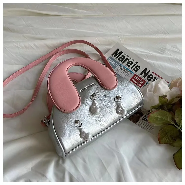 wholesale stone tassel decor accessories trendy crossbody bags for women pillow shaped bag