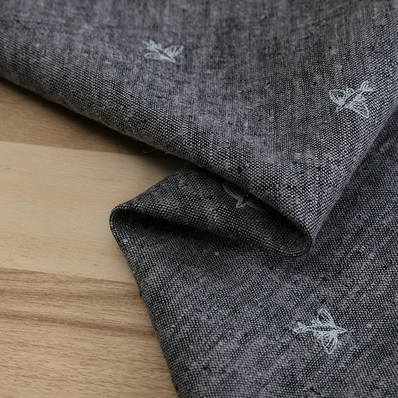 
High quality woven plain 53% hemp 42% organic cotton 5% spandex fabric for clothing 