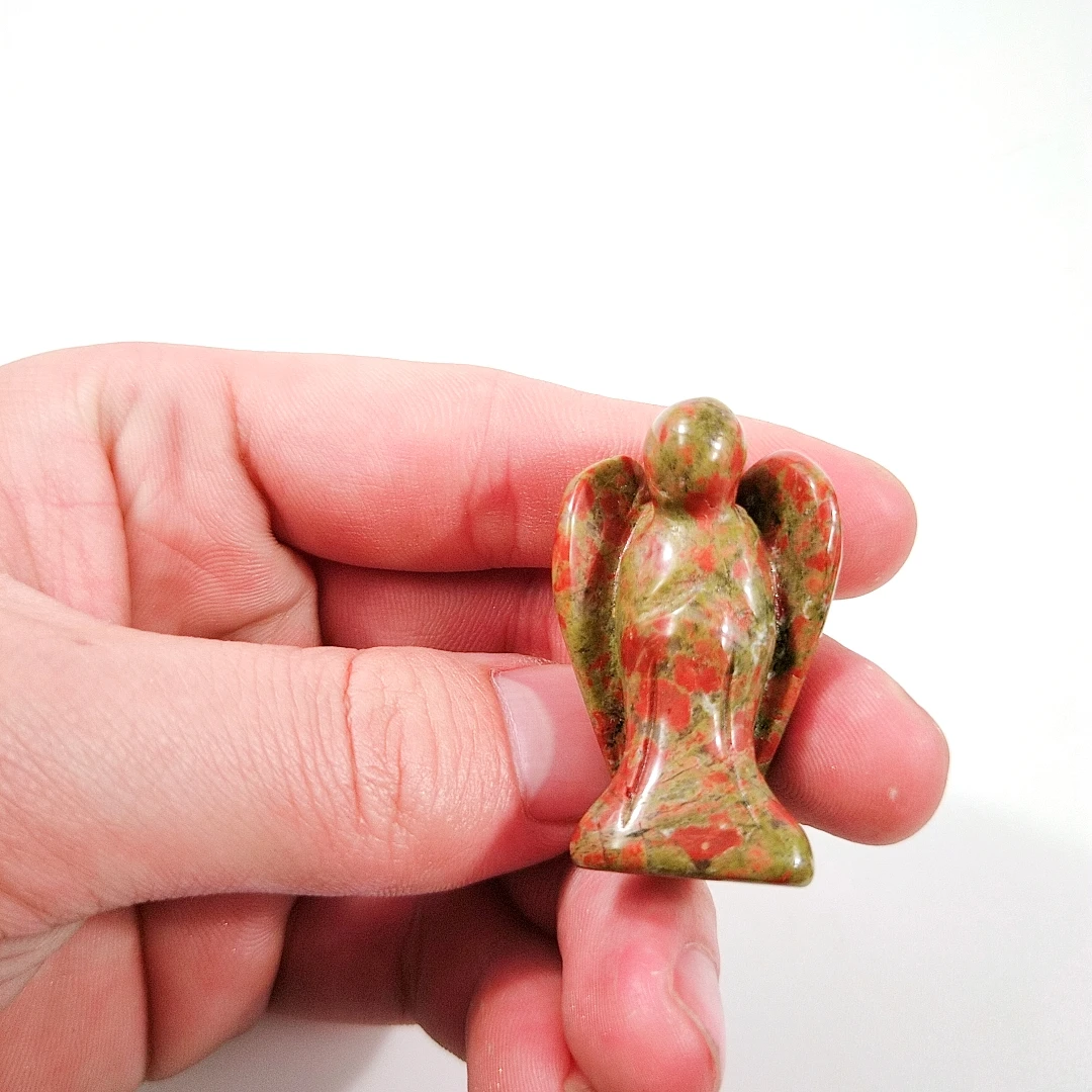 Gemstone Assorted Angels 1.5 inch Wholesale Gemstone Unakite Angel Crafts