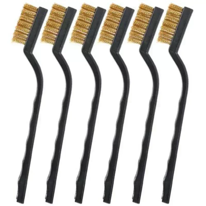 6/12PCS 7inch Steel Brass Wire Brush Paint Rust Remover for Industrial Devices/Inner Polishing Cleaning Brush
