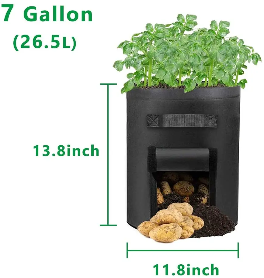 15 Gallon Non Woven Fabric Planter Vegetable Cocopeat Shiitake Mushroom Grow Bags Grow Bags For Plants