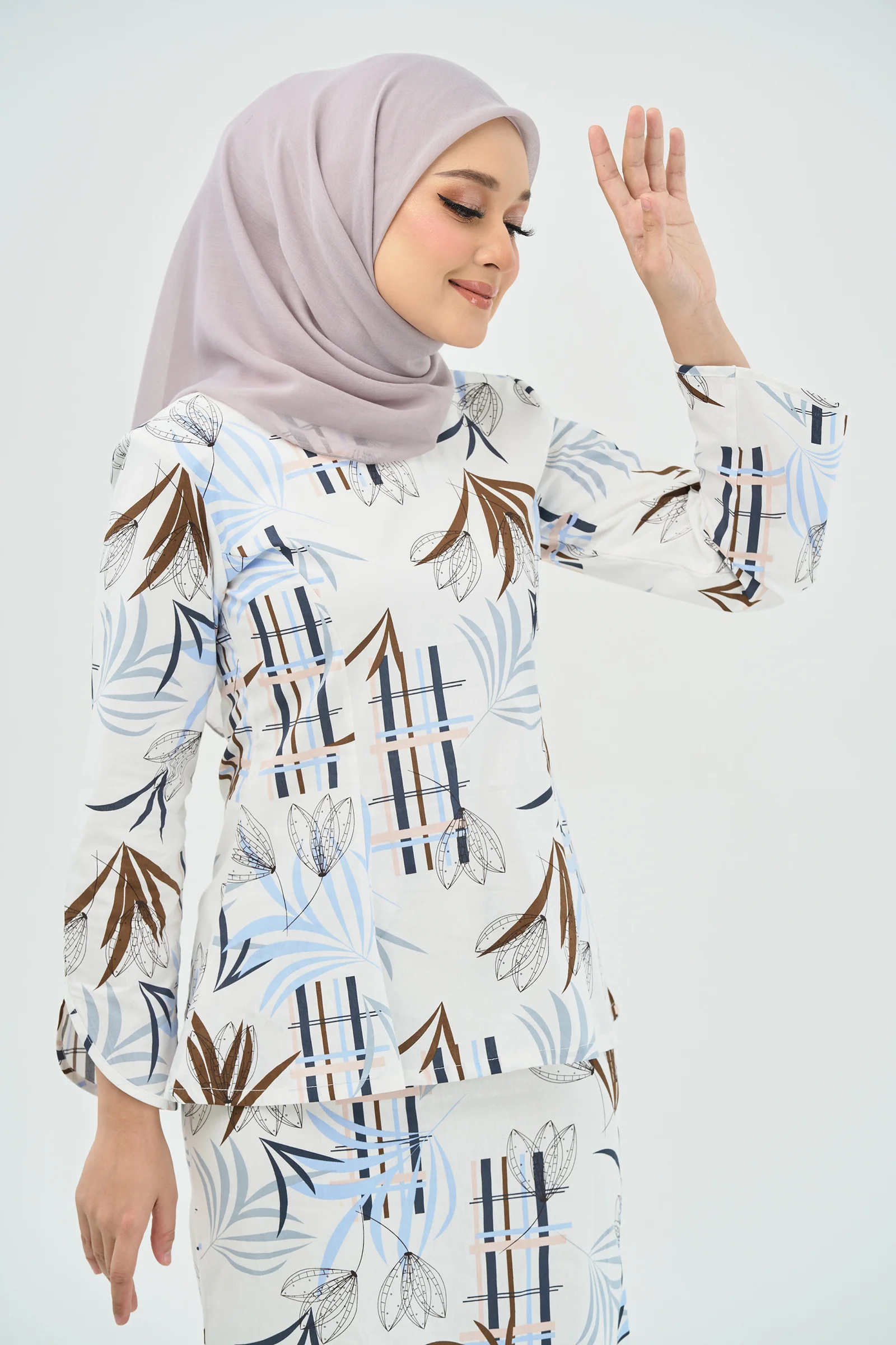 SIPO Eid Women Gender Malaysia islamic Clothing Casual Floral Trousers And Blouse Baju Designer Baju Of Suit 2Pcs Muslim Clothes