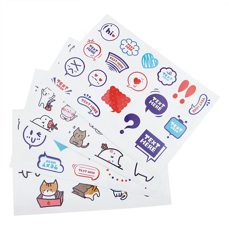 Wholesale Self Adhesive Paper Kiss Cut Stickers Cartoon Promotional Waterproof Custom Sticker Sheet