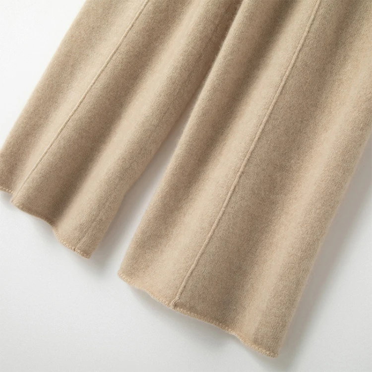 High Quality 100% Cashmere Turtleneck Women Sweater Mookneck Cashmere Sweater Women Pants Two Piece Set