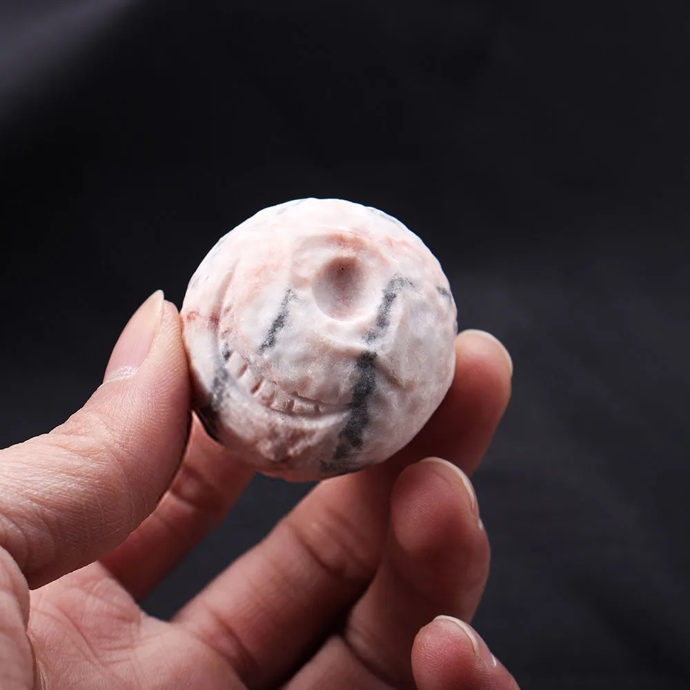 Wholesale healing crystal carved monster halloween decor energy stone crystal sphere