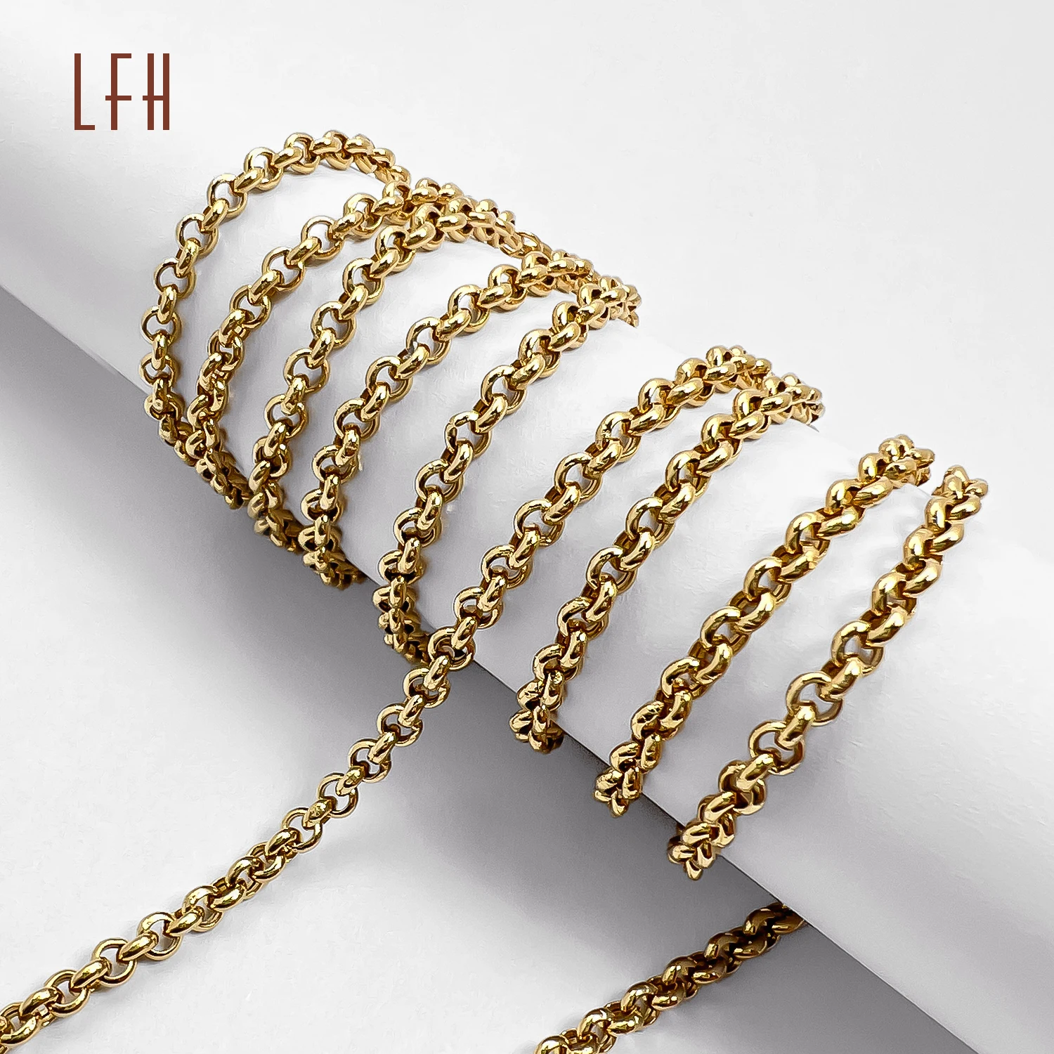 Customized Necklaces 18K Gold Cuban Link Chain Classic Gold Engagement Ring 18 Karat Solid Gold Oyster Link Chain