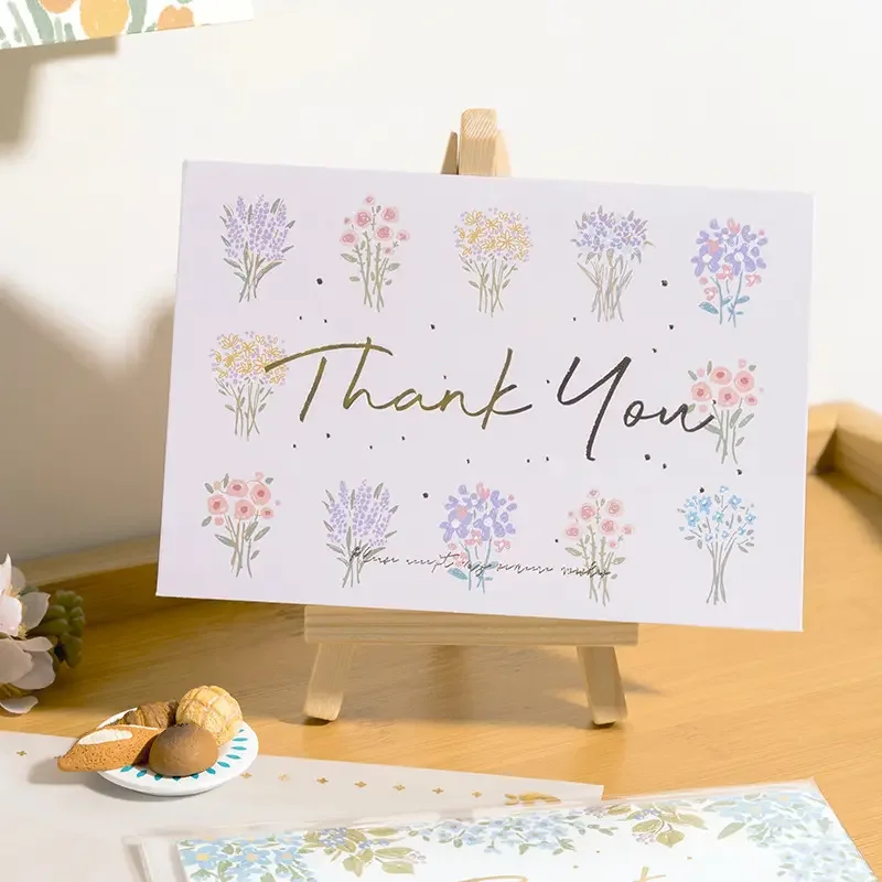 Happy Birthday Cards Thank You Cards Foldable Writable Retro Business Invitation Luxurious Business Party Accessories