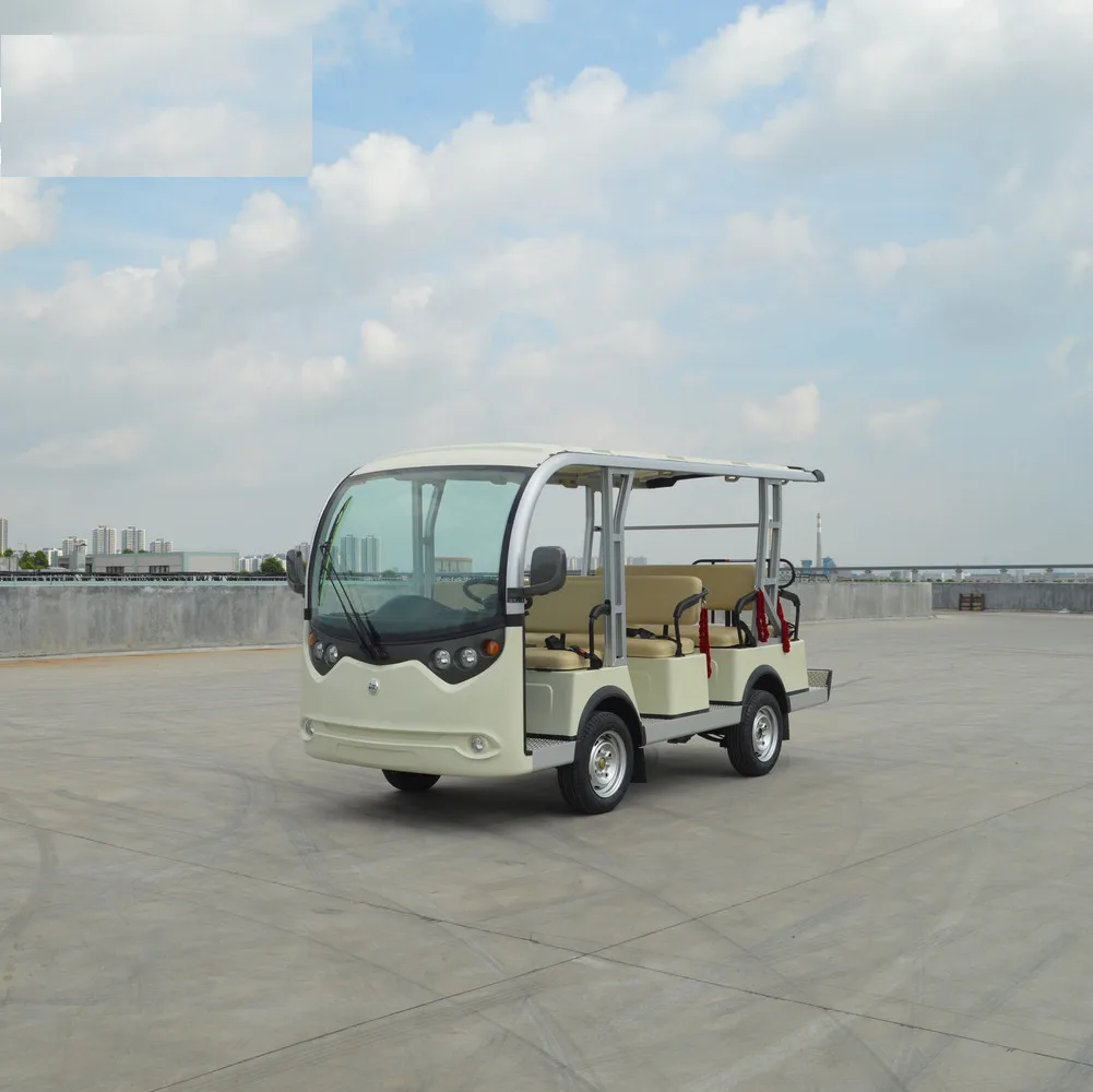11 местный 48 В AC Система Электрический туристический автобус Гольф-автомобиль экскурсионная тележка без дверей (S8 + 3.C)