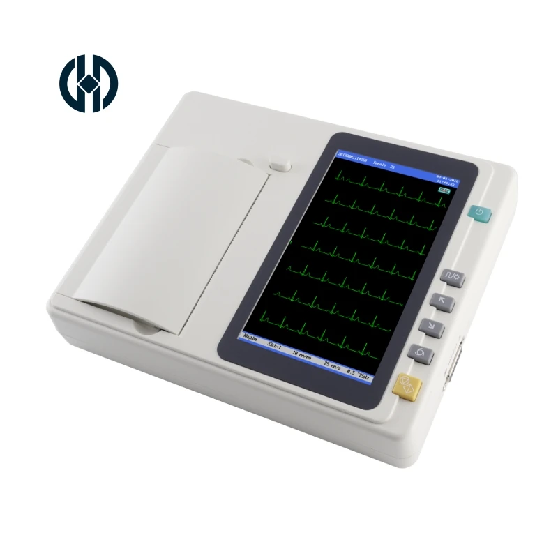 Manhua Hospital Clinic Portable 12 Lead Ecg Intelligent Automatic Pacing Detection Analysis Ecg Machine 6 Channel