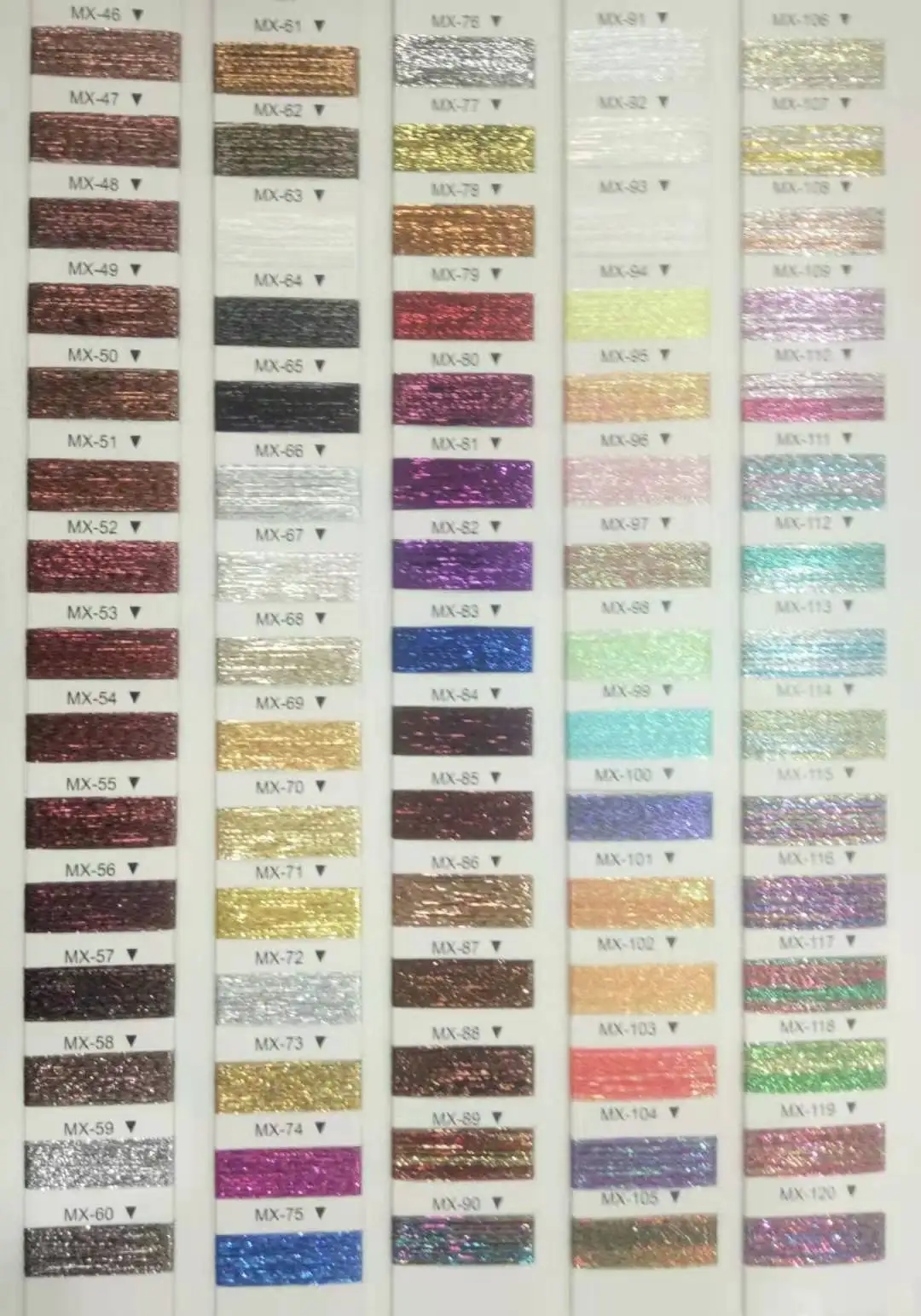 Hot-selling color metallic yarn lurex embroidery thread for knitting and weaving M/MH/MX Type