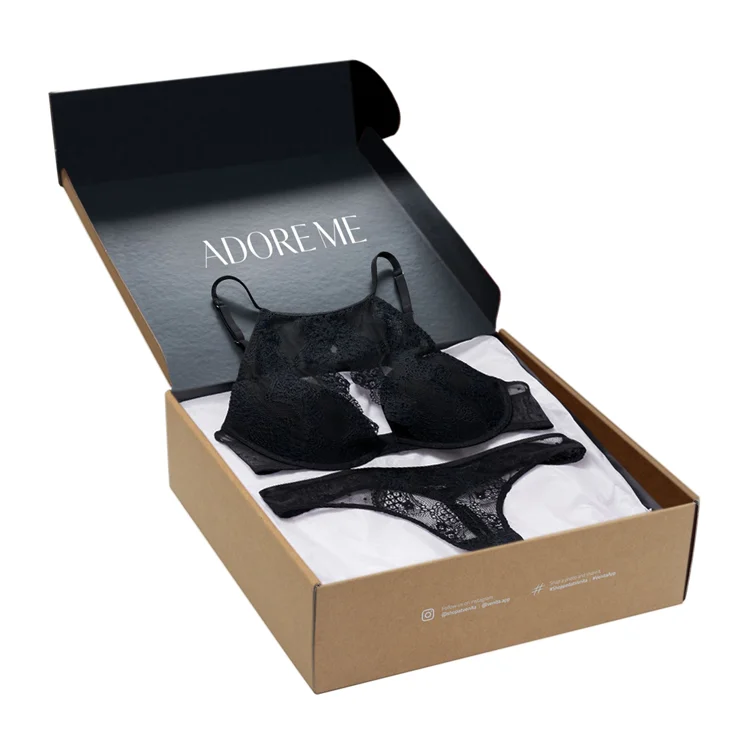 
Custom logo printing bikini Swimwear pajama sweater underwear Packaging Box customized apparel emballag lingerie packaging 