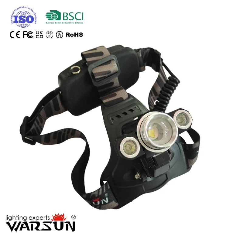 WARSUN KT80 Multiple light sources motion sensor 400lumens zoomable Waterproof IP45 adjustable Rechargeable working headlight