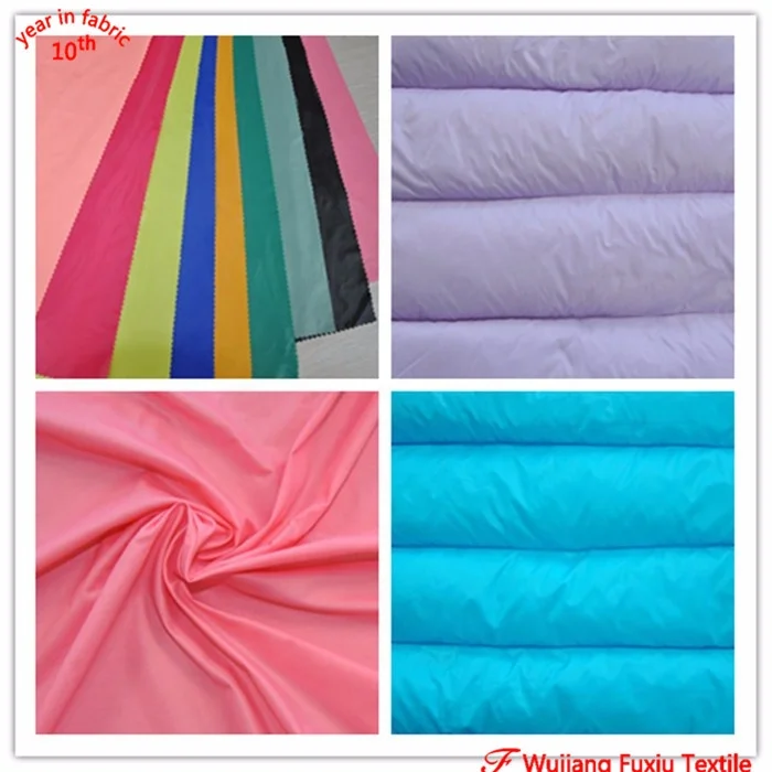 Wholesale Downproof Waterproof Stock 20D 380T 400T 100% Nylon Taffeta Fabric for Down Jacket