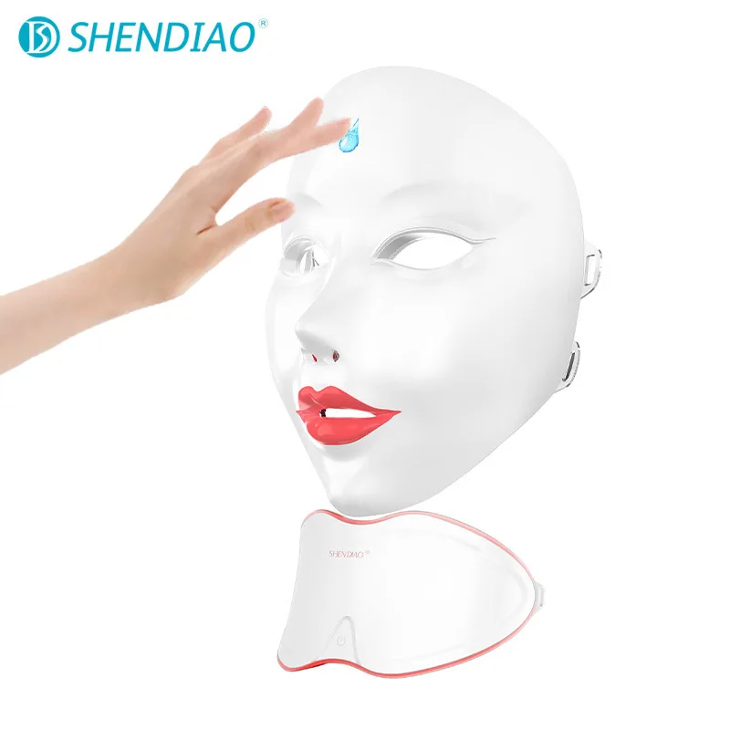 Engineering Plastics Photon rejuvenation instrument beauty red and blue LED mask face neck household spectrometerPC