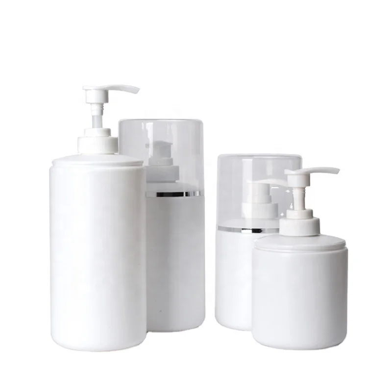 Пустая косметика для очищения лица контейнер геля душа 250 мл 300 400 500 белая пластиковая бутылка шампуня из полиэтилена