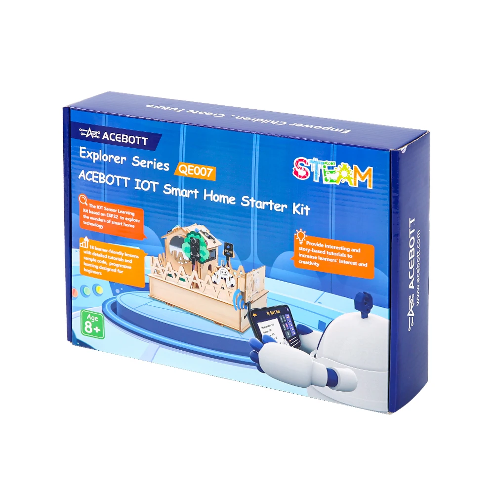 Robotlinking DIY Smart Home Kit for Arduino Kit Robot Starter Automation Projects Wooden House Learning Kit for ESP32