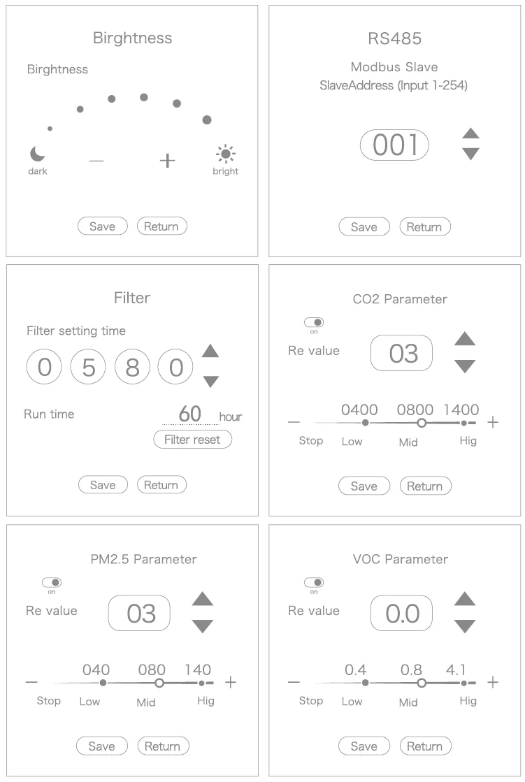 Rs485 t android hvac контроллер кондиционер климат-контроль регулятор громкости демпфер для