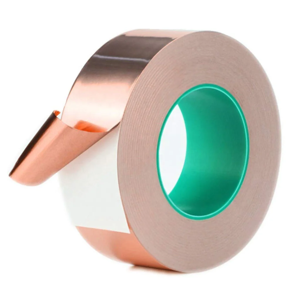 
Hot Selling Copper Foil Tape with Double Conductive Adhesive EMI Shielding, Soldering, Electronics Repair, Slug Repellent 
