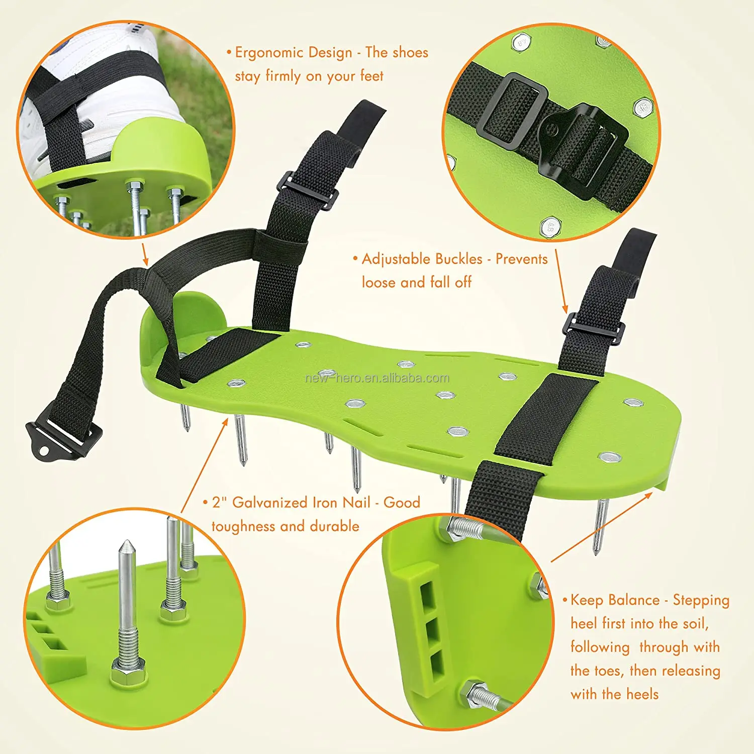Hot Rainbow Color Cute Lawn Aerator Sandal Spike Shoe Yard Lawn Aerate Loose Soil Sandals Shoes Lawn Grass Land Aerating Tool