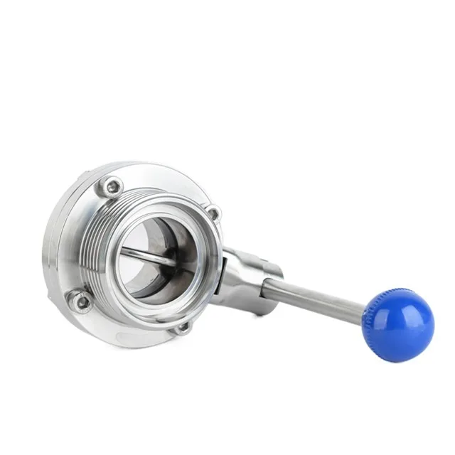 Stainless Steel Ss304 316L  1.4404 1.4307 male/thread butterfly valve
