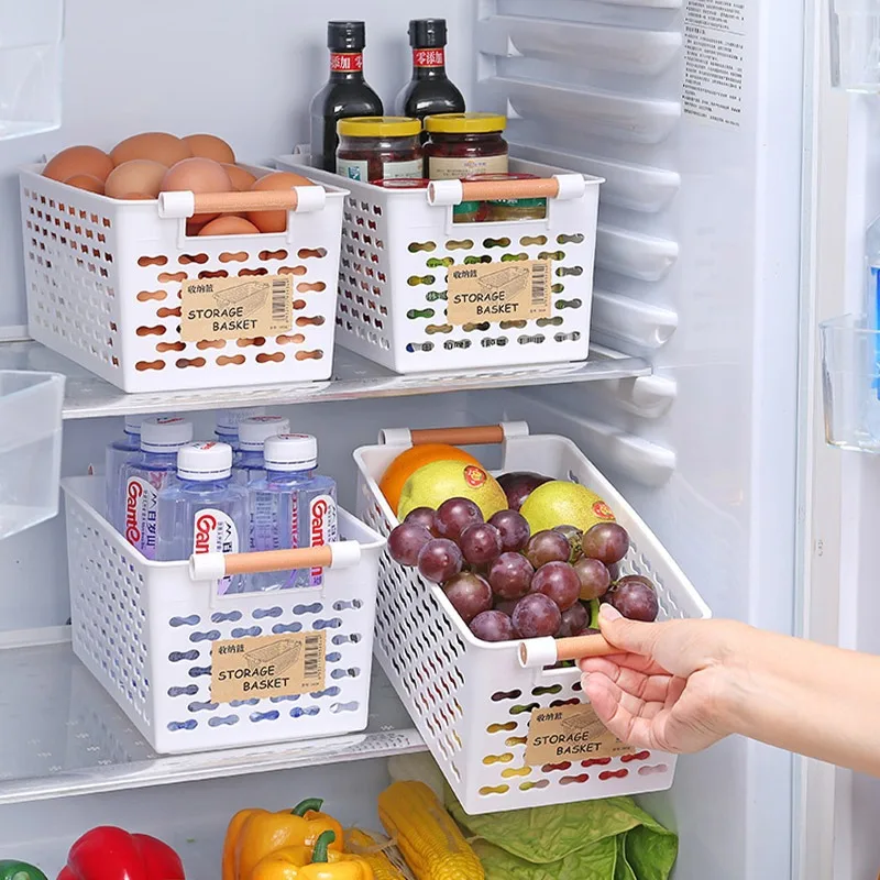 Plastic hollow storage basket Clutter storage basket Bathroom desktop cosmetics basket Kitchen storage box