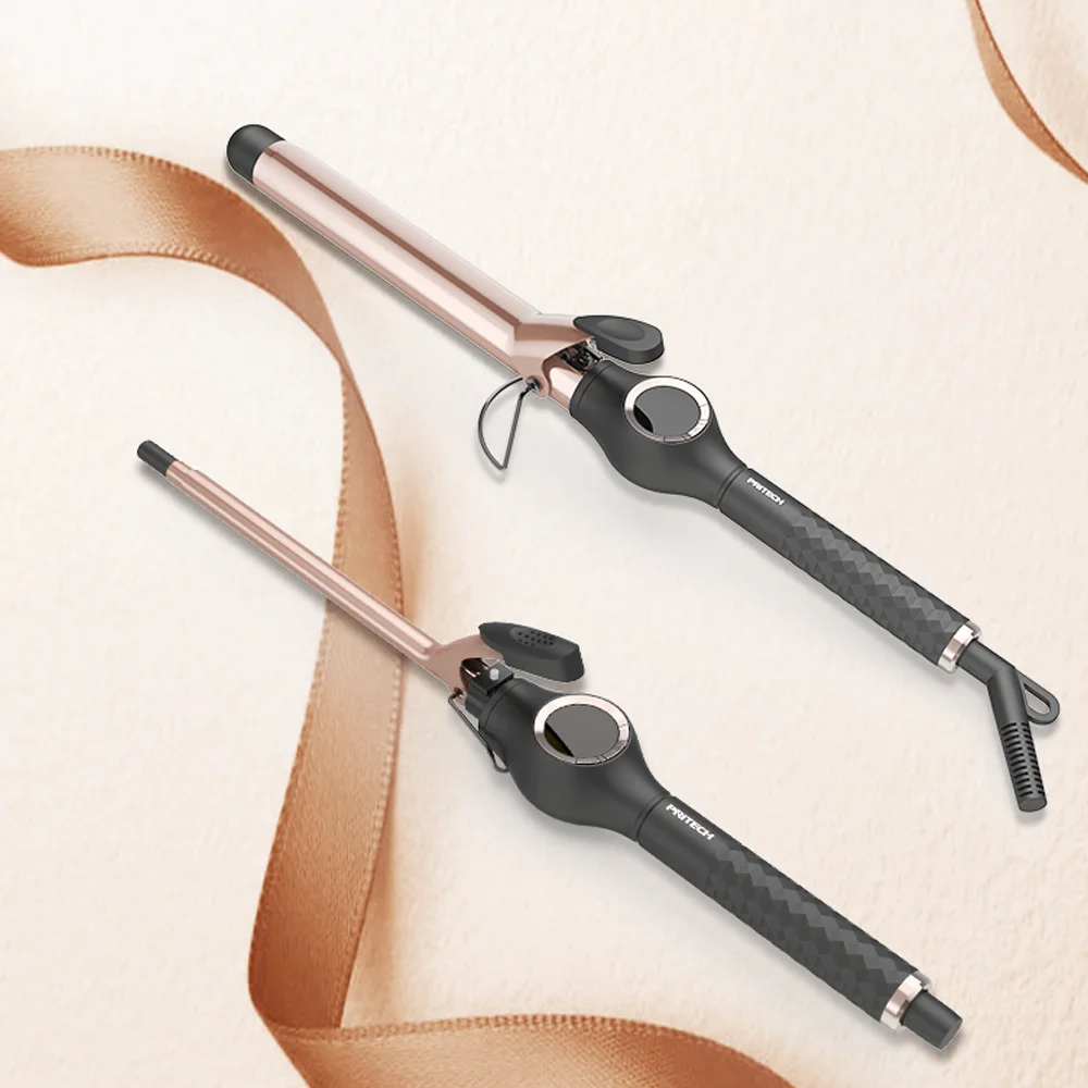 Электрический щипцы для завивки волос с керамическим покрытием и светодиодным дисплеем