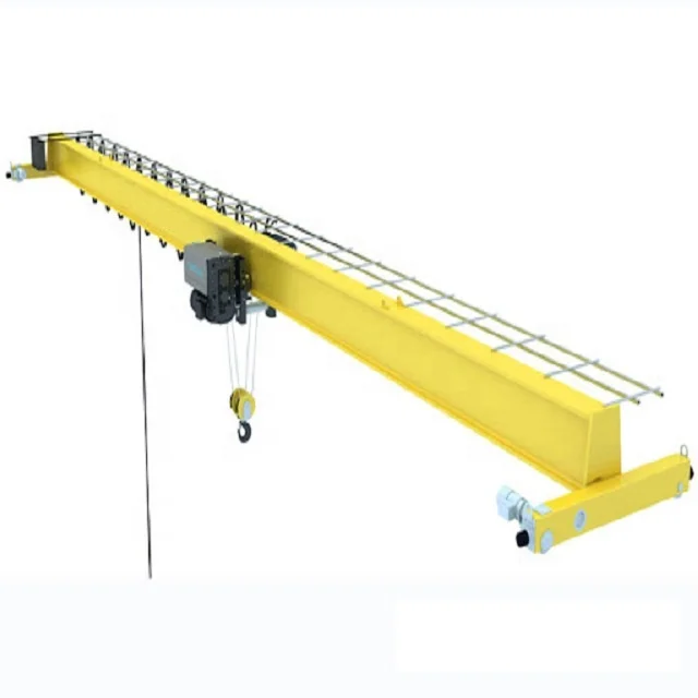 3.2 Ton Ce Certificate Monorail radio remote control Electric Hoist Single Beam Overhead Crane With Hook