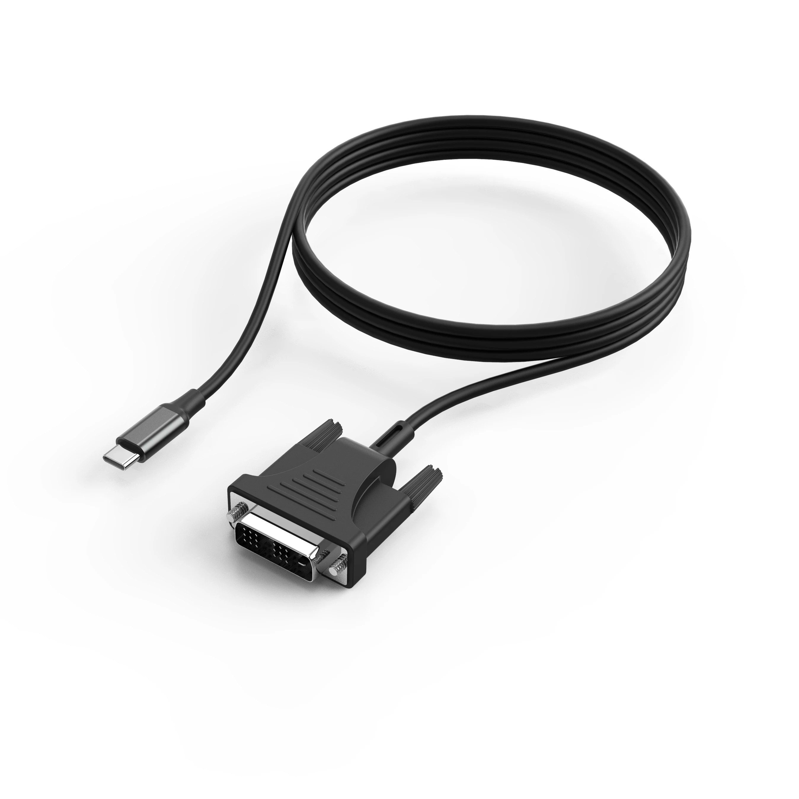 Кабель USB Type C к DVI 6 футов USB-C двойному соединению DVI-D/F адаптер конвертер кабель