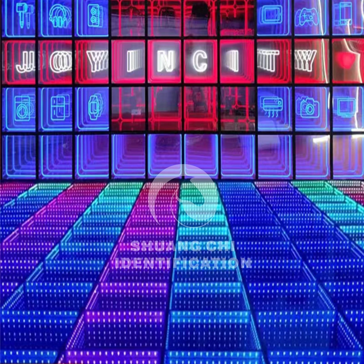 3d infinity mirror led dance floor light up floor tiles led dance floor for club DJ events party