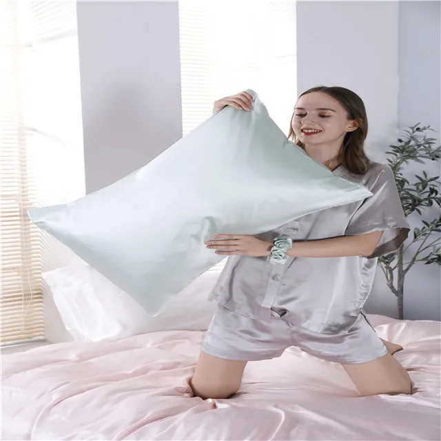 mulberry silk pillowcase and scrunchie set Jili brand Luxury all size 6A grade silk pillowcase 100% mulberry silk for better sle