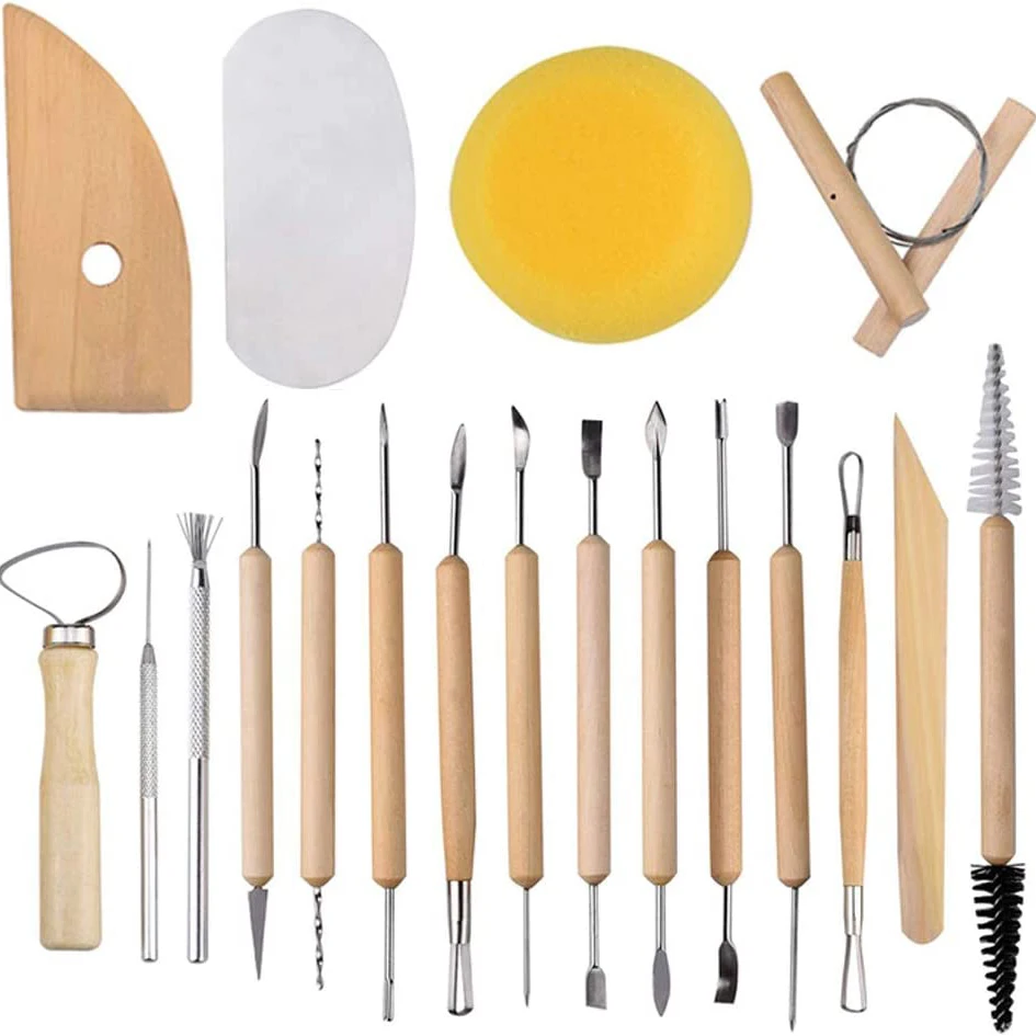 Perfect Gift Art Smooth Wooden Handles Pottery Clay Sculpting Tools Set Sculpting Tools For Adults Kids And Beginners
