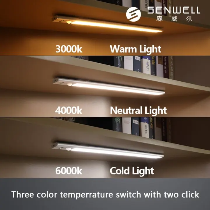 Customizable LED Body Sensor Indoor Lamp Modern Warodrobe Cabinet LED Lights 5V Rechargeable Double Switch Aluminium Closets