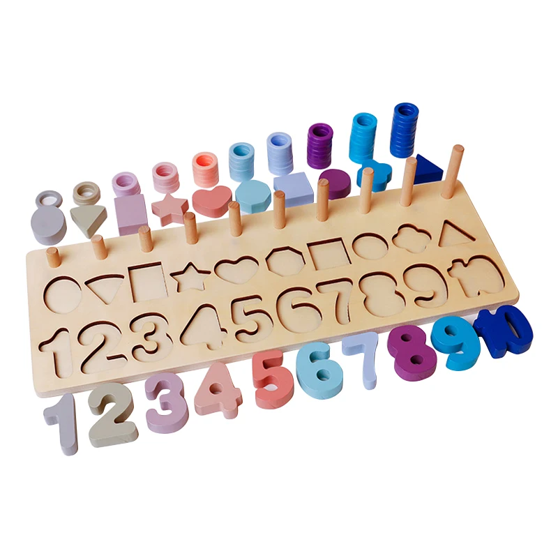 
Wooden Kids Color Pegboard Cognition Toy 