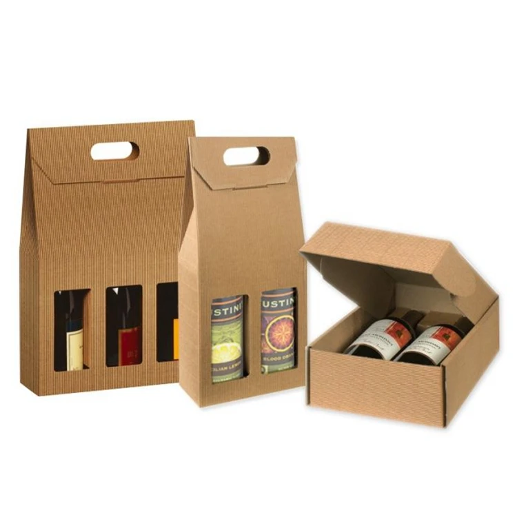 Champagne Whiskey Corrugated Shipping Red Wine Packaging Box Speciality Wine Gift Boxes Cardboard Wine Boxes