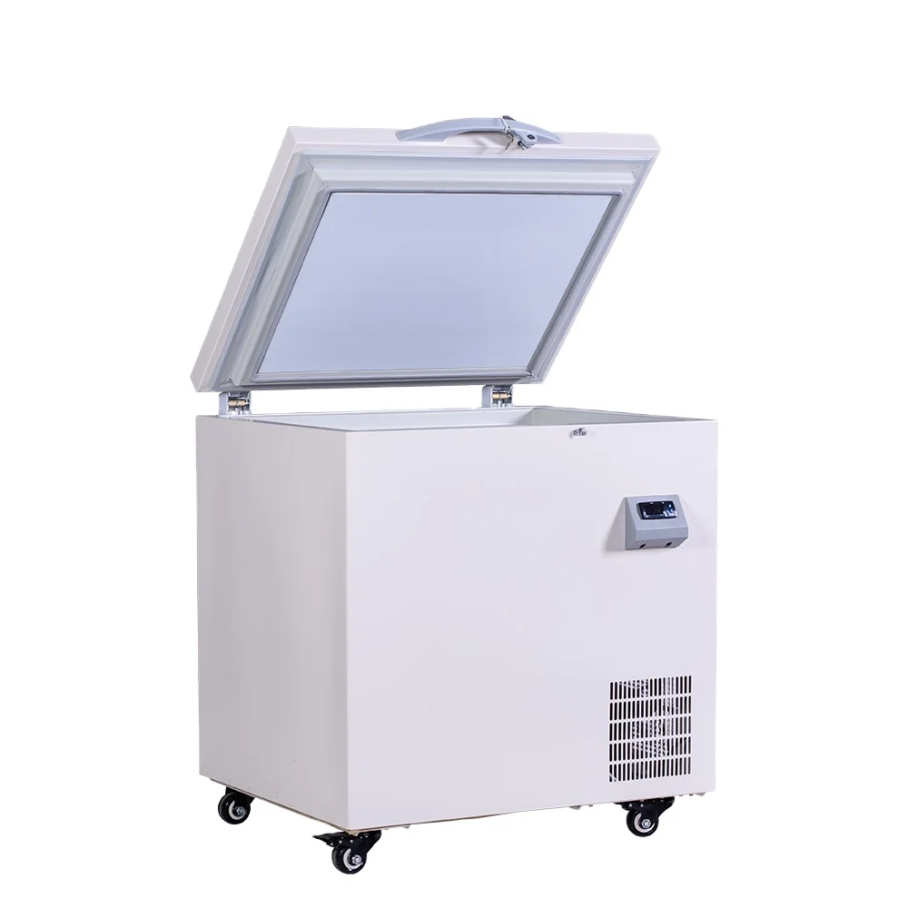 2024 hot sell chest deep FREEZER Minus 60  degree horizontal ultra deep freezer seafood  ULT deep freezers for storage fish