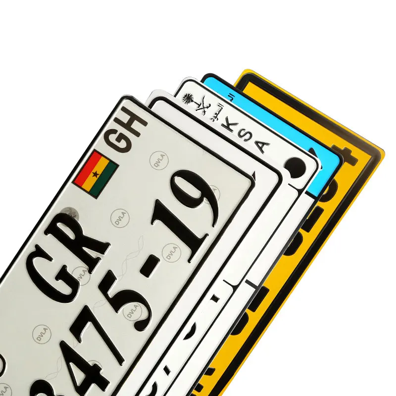 Decorative retro aluminum license plate advertising custom motorcycle battery car decoration front and rear plate aluminum signa