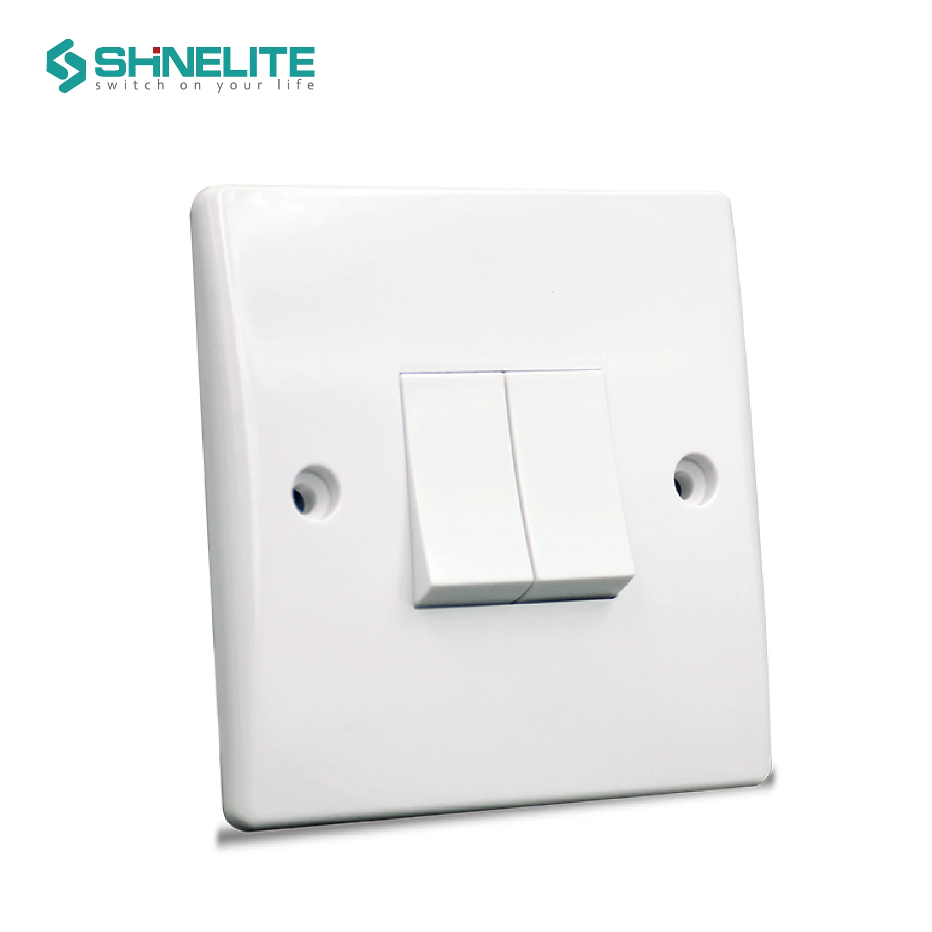 Shinelite factory price 15 years guarantee 2 gang bakelite electrical wall switch