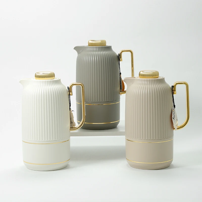Sunlife Factory wholesale Food-grade material thermal jug pink glass refill arabian coffee pot