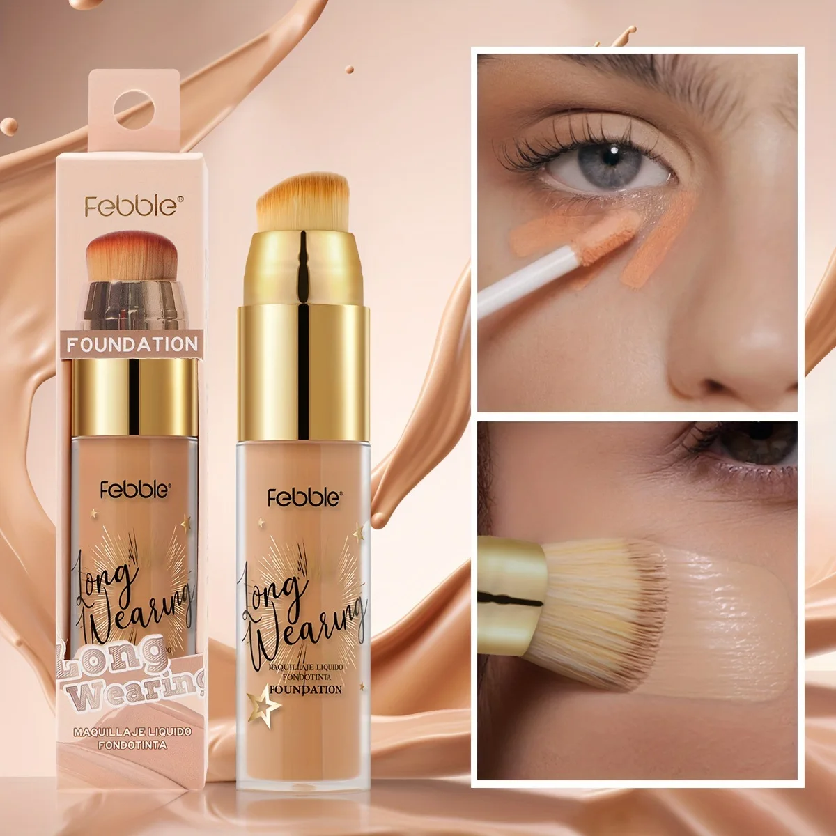 Waterproof and makeup enhancing liquid foundation combination suit