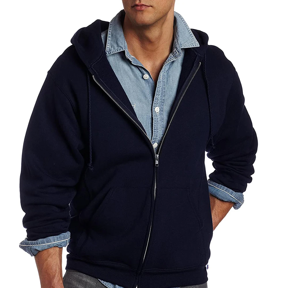 
Zipped Man 100% cotton Ribbed Cardigan Knit Custom hoodie For Men 