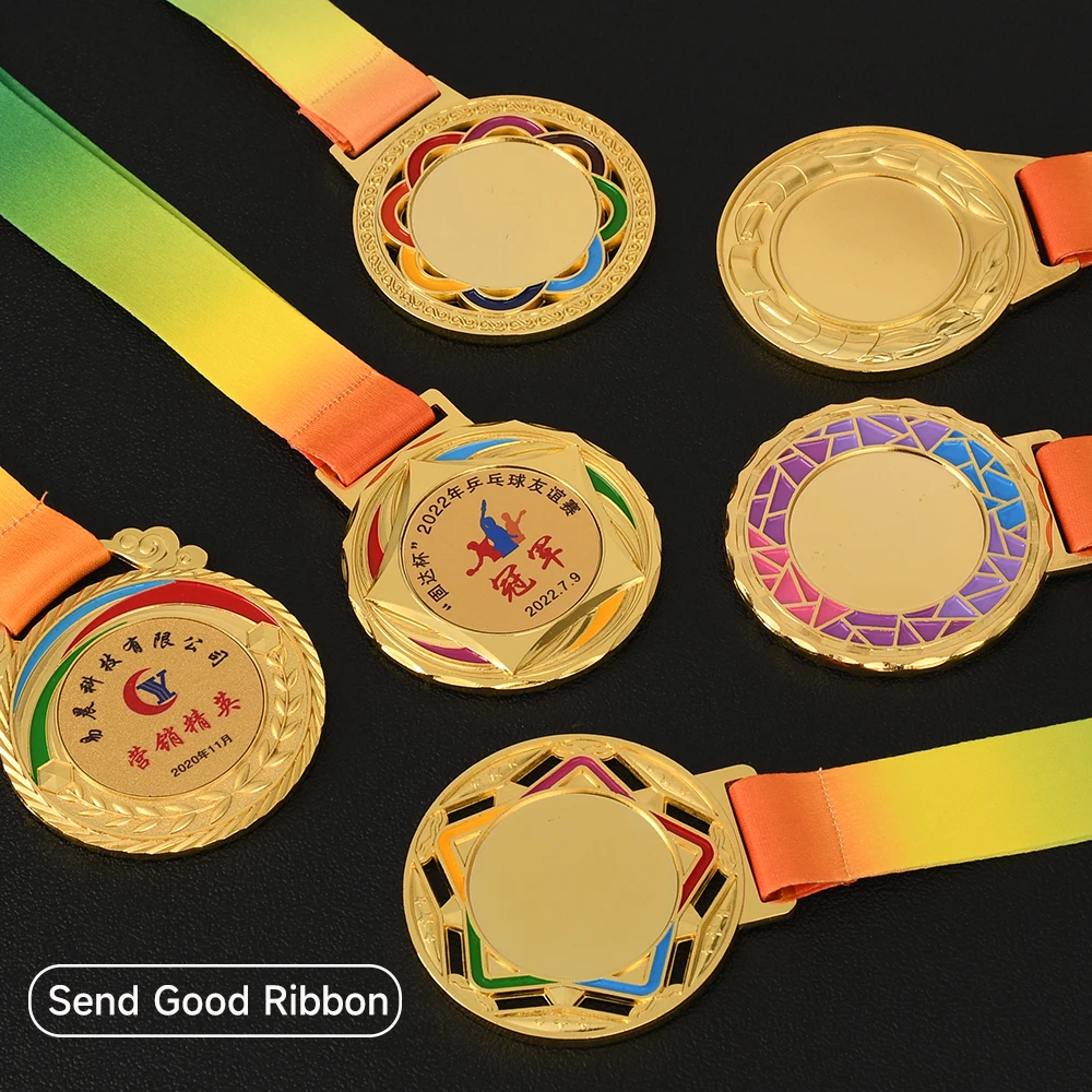 JinZun factory price sport medal with ribbon Competition  football dancing custom logo Souvenirs medals
