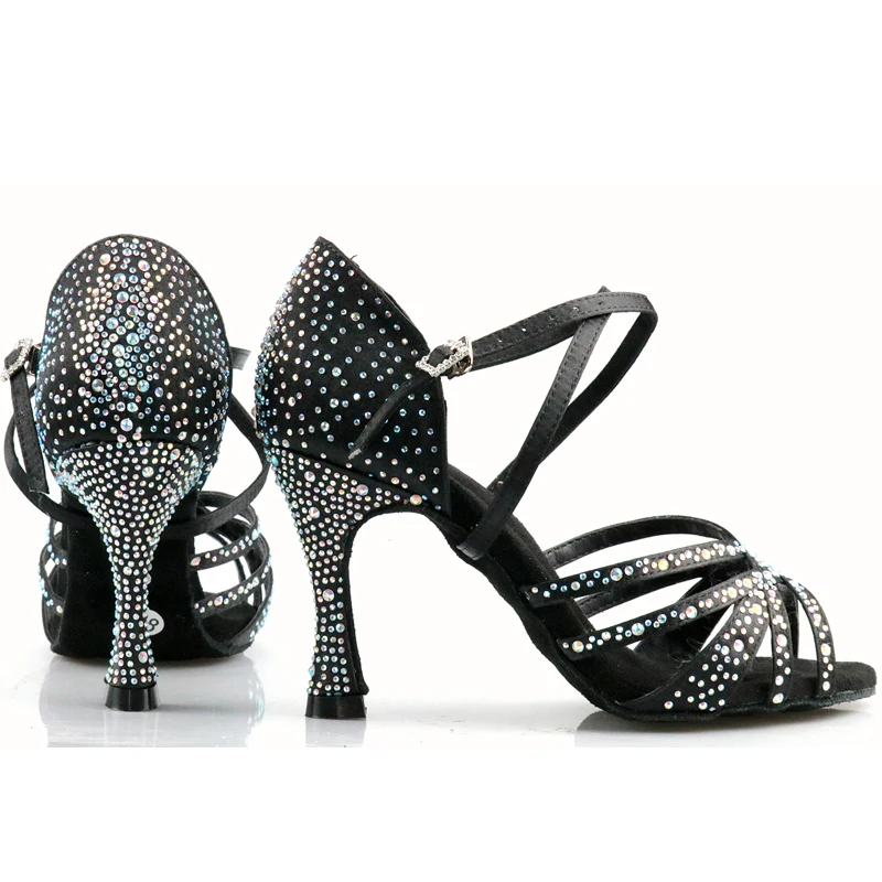 Party Shining Crystal Open Toe High Heels Latin Dancing Sandal Women Dance shoes