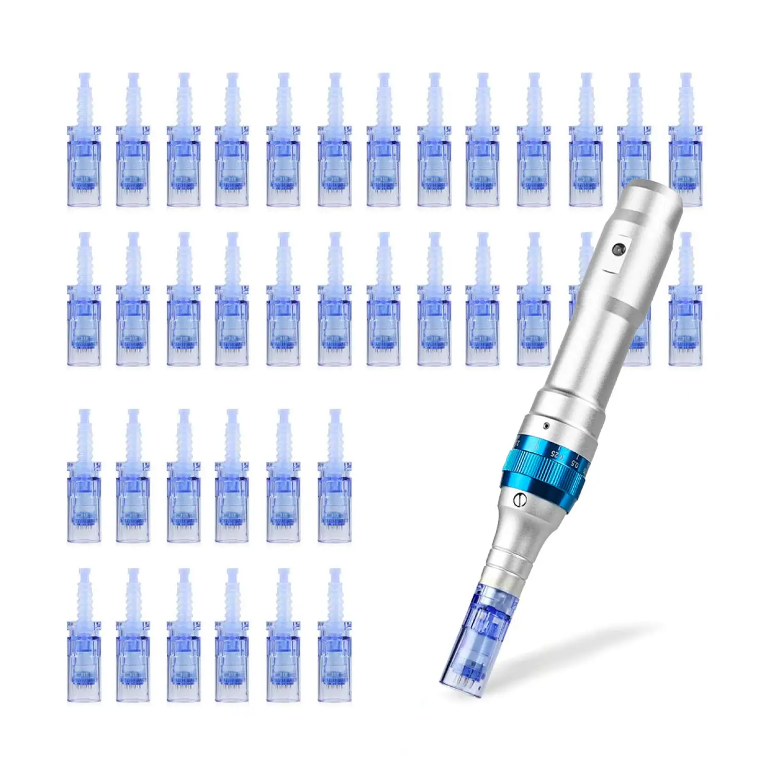 Derma Pen cartridge A6 Tattoo Needles Disposable Blue dermapen professional microneedling derma pen