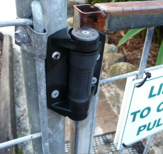 Plastic Hinge for Metal Wooden WPC Vinyl Gate Private Fence Automatic Adjustable Nylon Hinge