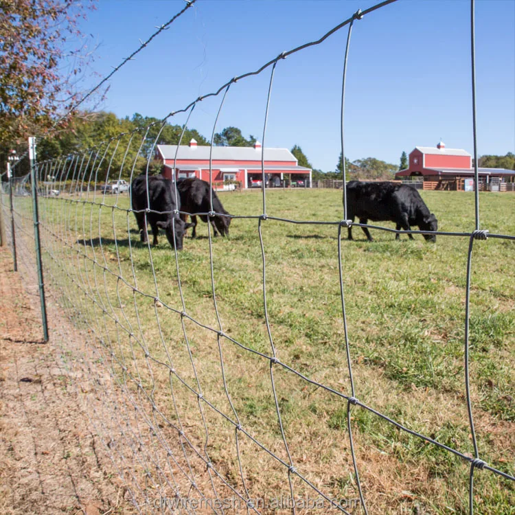 Factory Suppliers 7/90/30 200m roll Galvanized hinge Knot Wire Mesh Farm Fence for Deer Cattle Horse