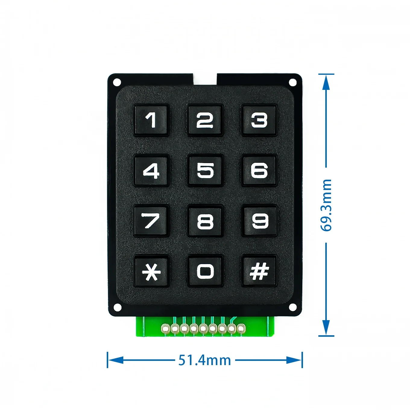 3*4 KEYPAD, 3X4 ARRAY SCM keyboard Plastic Equivalent with MULTICOMP MCAK304NBWB n matrix 12 key keyboard